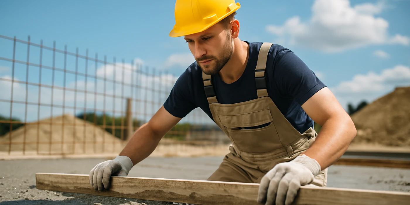 a male concrete worker spreading fresh cement on rebared ground from Houston Concrete Services in Houston, TX - Concrete sidewalk building and repair a male concrete worker spreading fresh cement on rebared ground from Houston Concrete Services in Houston, TX - Concrete sidewalk building and repair