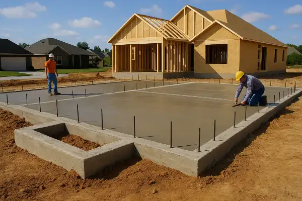 concrete foundation to build a new house from Houston Concrete Services in Houston, TX - Driveway Installation